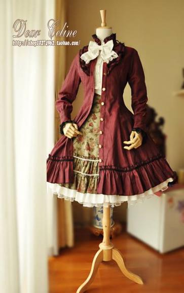  - dear_celine_victorian_striped_long_sleeved_dress_6