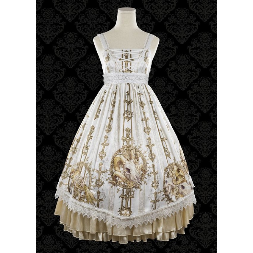 Foxs Feathers Gold Skeleton High Waist JSK(Leftovers/Full Payment Without  Shipping) - CLOBBAONLINE