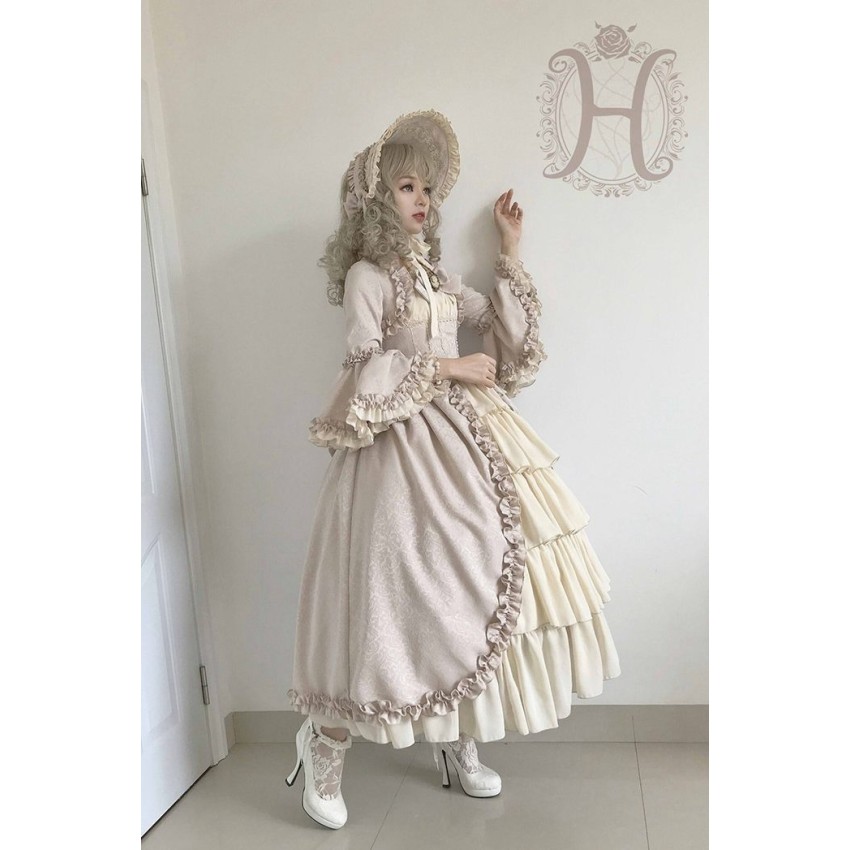 Henrietta Victorian Dollワンピース生成り - 長袖・七分丈