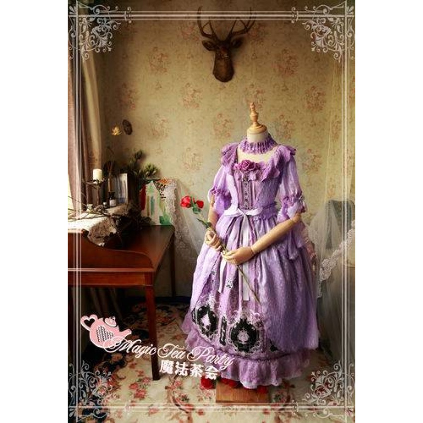 open lace back dress Classic Lolita JSK Dress Short Party Dress by Magic Tea Party