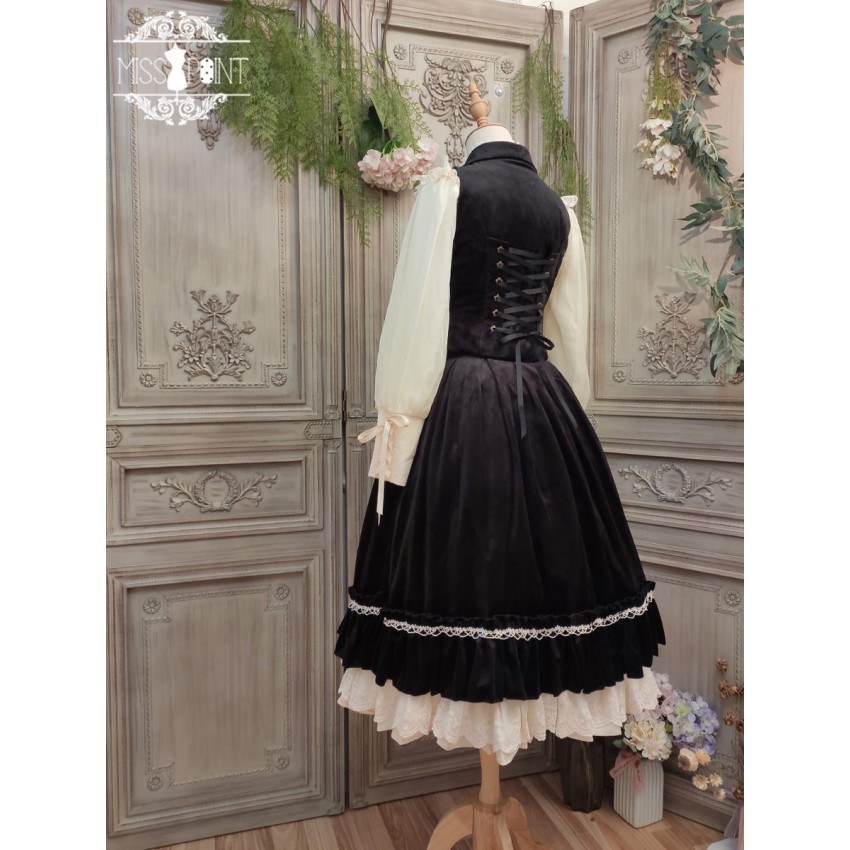 Miss Point Rose Doll Velvet High Waist Corset Skirt(Reservation/Full  Payment Without Shipping) - CLOBBAONLINE