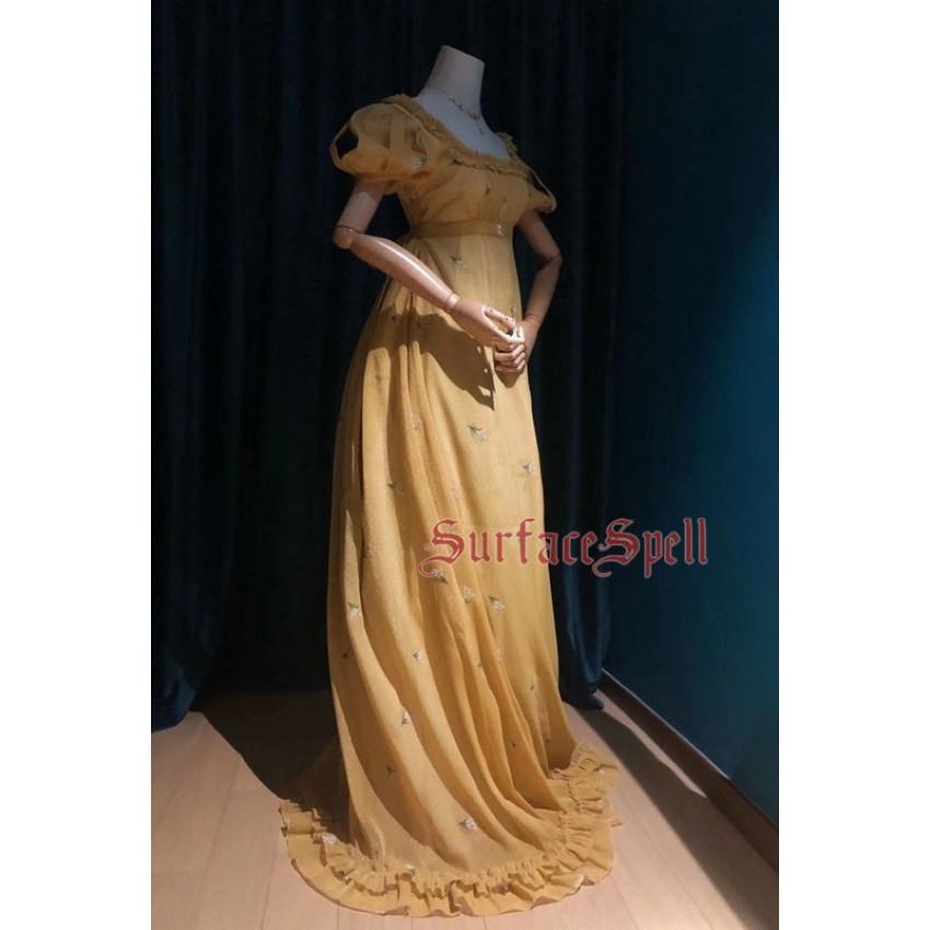 green emerald velvet dress Spell